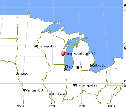 New Holstein, Wisconsin map