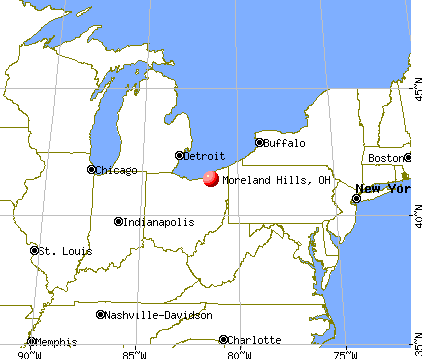 Moreland Hills, Ohio map