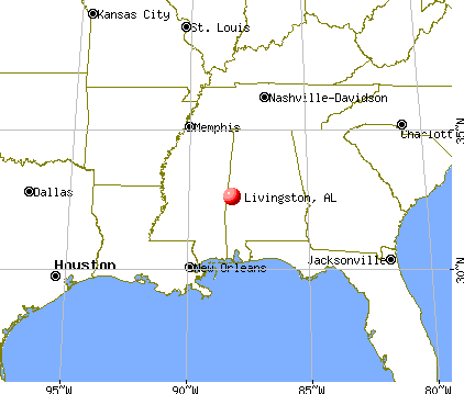 Livingston, Alabama map