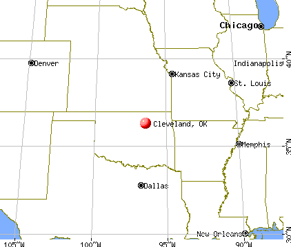 Cleveland, Oklahoma map
