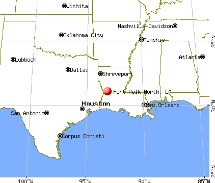 Fort Polk North, Louisiana map