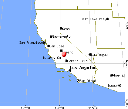 Tulare, California map