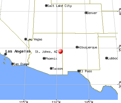St. Johns, Arizona map