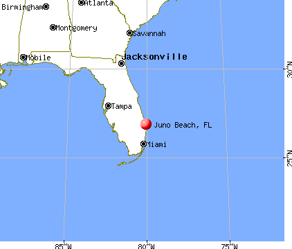 Juno Beach, Florida map