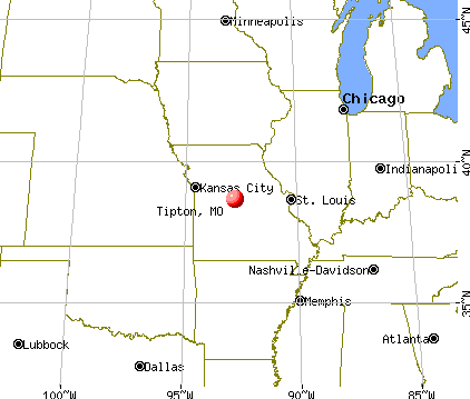 Tipton, Missouri map