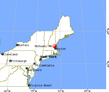 Methuen, Massachusetts map
