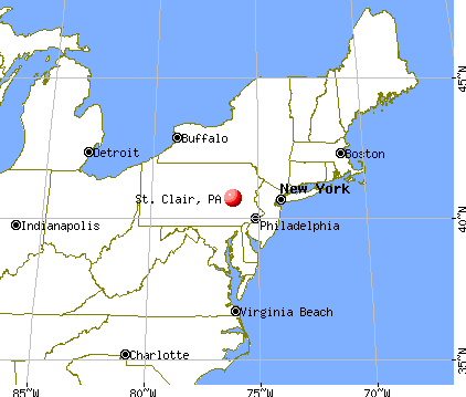 St. Clair, Pennsylvania map