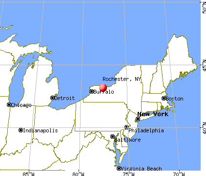 Rochester, New York map