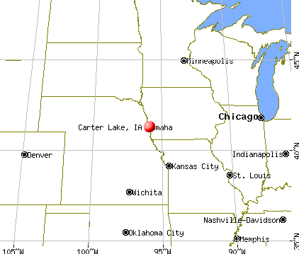 Carter Lake, Iowa map