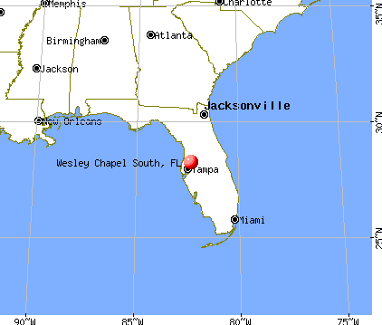 Wesley Chapel South, Florida map