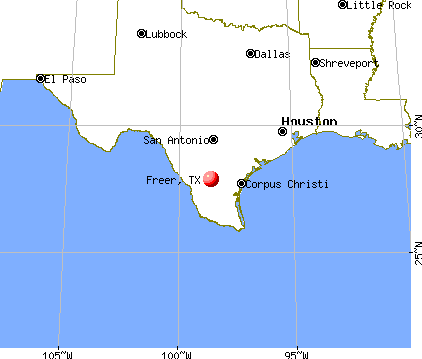 Freer, Texas map