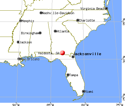 Valdosta, Georgia map