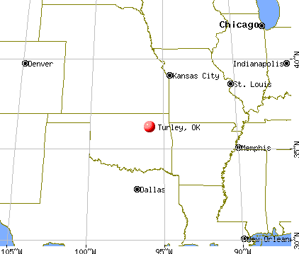 Turley, Oklahoma map