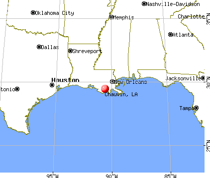 Chauvin, Louisiana map