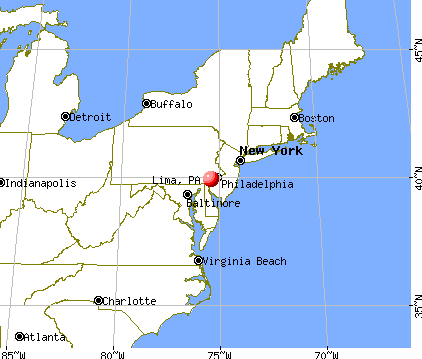 Lima, Pennsylvania map