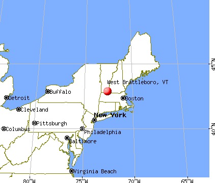 West Brattleboro, Vermont map