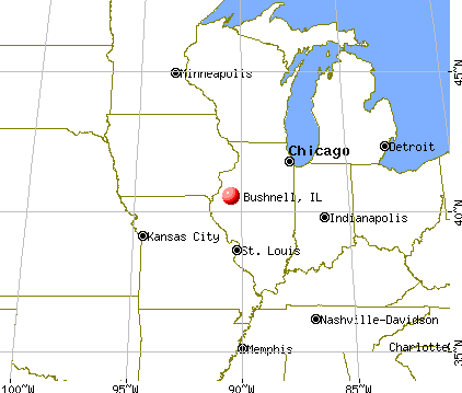 Bushnell, Illinois map