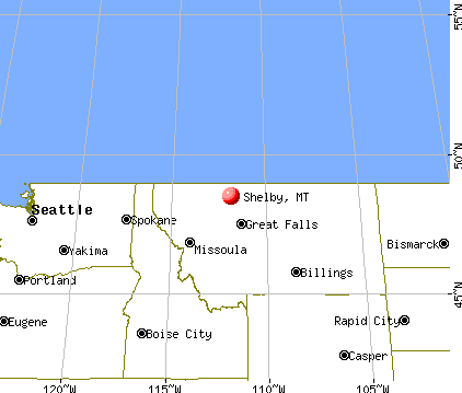 Shelby, Montana map