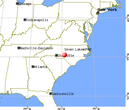 Seven Lakes, North Carolina map