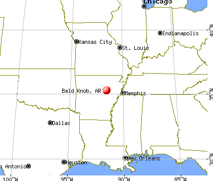 Bald Knob, Arkansas map