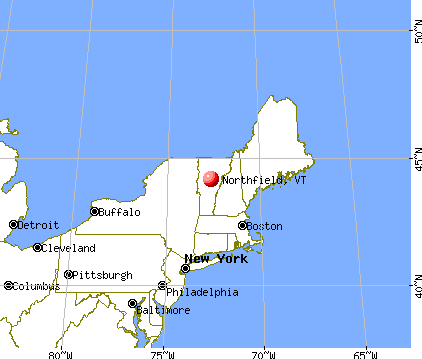 Northfield, Vermont map