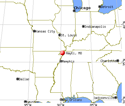 Hayti, Missouri map