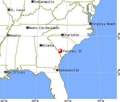 Fairfax, South Carolina map