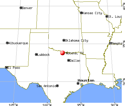 Nocona, Texas map