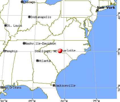 Stallings, North Carolina map