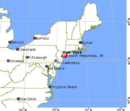 South Hempstead, New York map