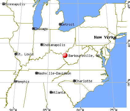 Barboursville, West Virginia map