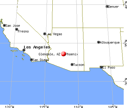 Glendale, Arizona map