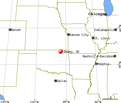 Dewey, Oklahoma map