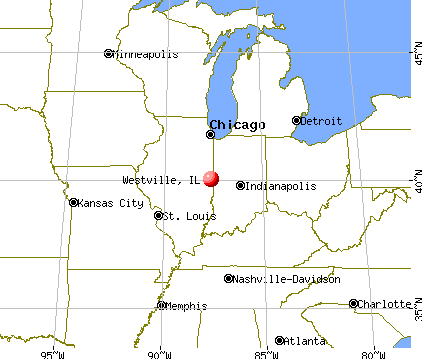 Westville, Illinois map