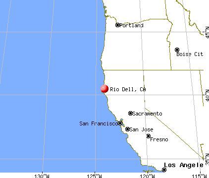 Rio Dell, California map