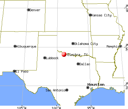 Electra, Texas map