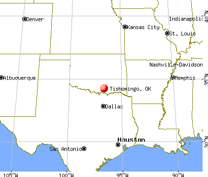 Tishomingo, Oklahoma map