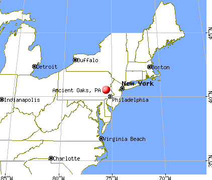 Ancient Oaks, Pennsylvania map