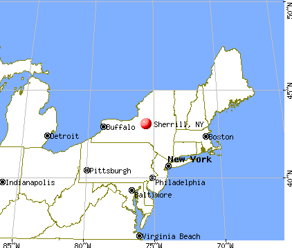 Sherrill, New York map