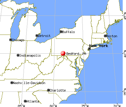 Bedford, Pennsylvania map