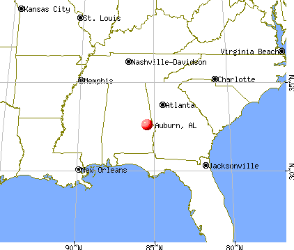 Auburn, Alabama map