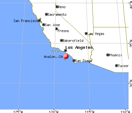Avalon, California map