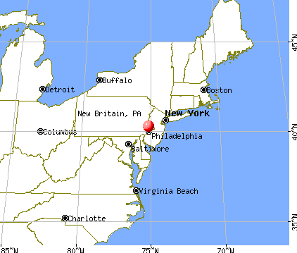 New Britain, Pennsylvania map