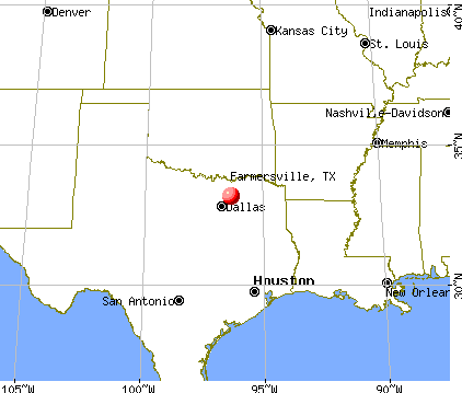Farmersville, Texas map