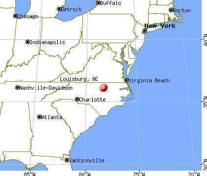 Louisburg, North Carolina map