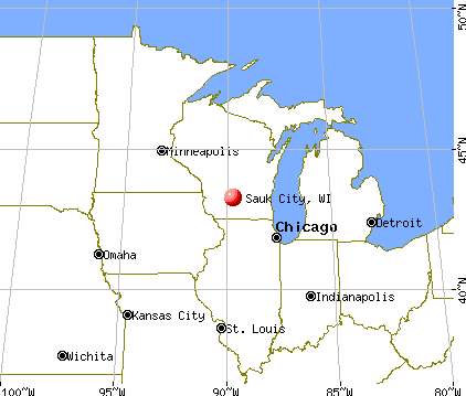 Sauk City, Wisconsin map