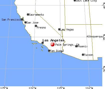 Palm Springs, California map