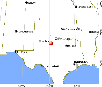 Haskell, Texas map