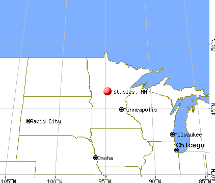 Staples, Minnesota map