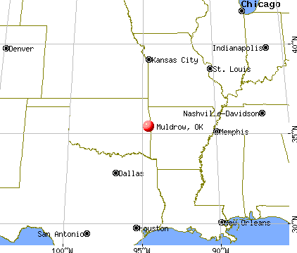 Muldrow, Oklahoma map